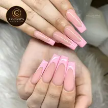 Nail design with custom art Houston
