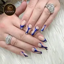 Gel nail art design Caesars Nails Houston