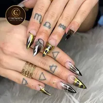 Nail design close-up Houston TX