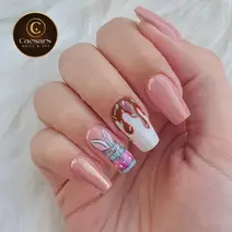 Nail art gel design Houston salon