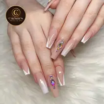 Custom gel nail design Houston