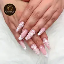 Gel nail art design Caesars Houston