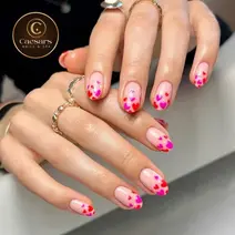 Custom gel nail design Houston salon