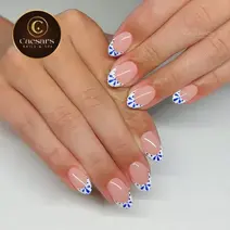 Custom nail art design Caesars