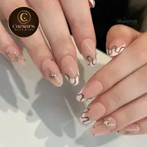 Custom gel nail art Houston salon
