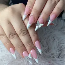 French tip nail design Houston