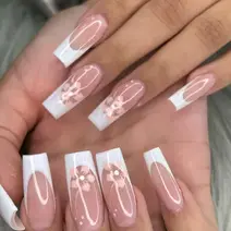 Custom nail art design at Caesars Nails Spa Houston